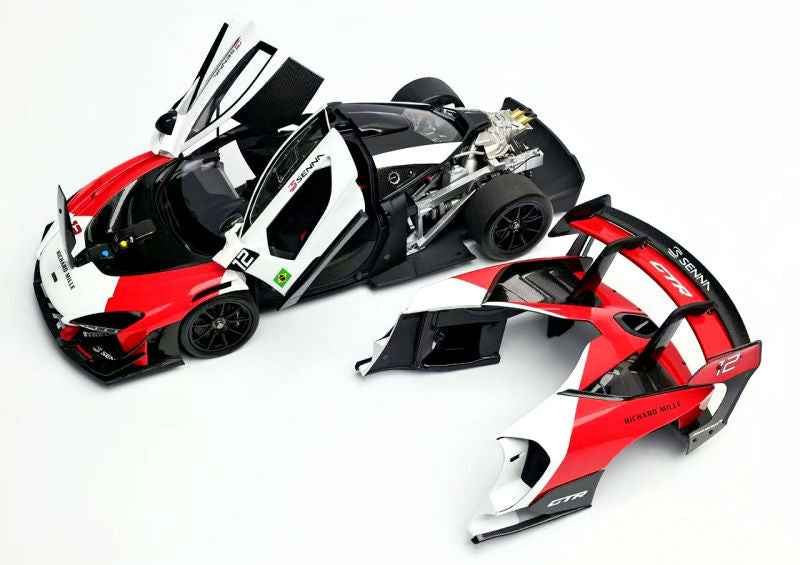 LCD Mclaren Senna GTR #12 Richard Mille Red White 1:18 STM Diecast Default Title Default Title-