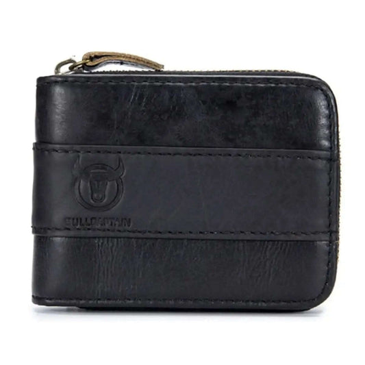 Leather Tri-Fold Anti-Magnetic Vintage 11 Card Slot Men's Wallet DailySale Black Coffee Brown Black-Coffee-Brown-