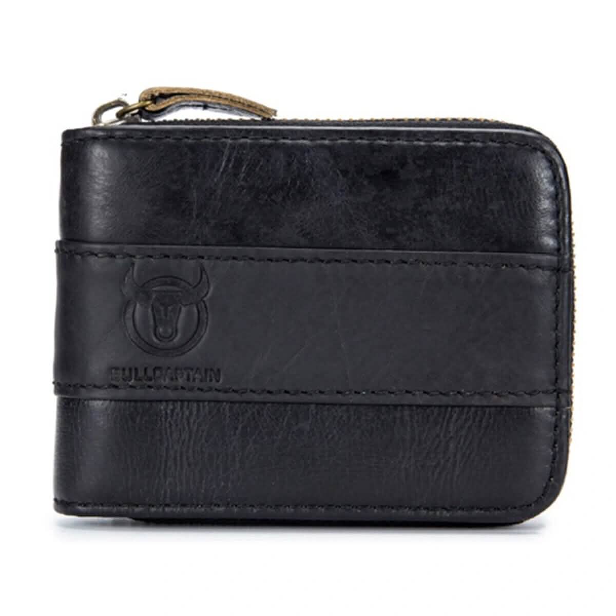 Leather Tri - Fold Anti - Magnetic Vintage 11 Card Slot Men's Wallet - Cartsfy Inc.