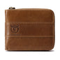 Leather Tri - Fold Anti - Magnetic Vintage 11 Card Slot Men's Wallet - Cartsfy Inc.