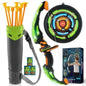 LED Bow & Arrow Toy Set for Kids Light-Up Archery Play Kit with Suction Cup Arrows (Blue/Green) Cartsfy Inc.