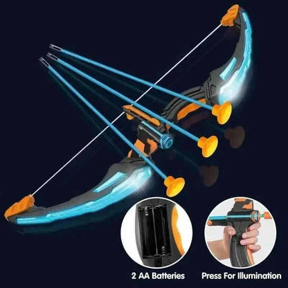 LED Bow & Arrow Toy Set for Kids Light-Up Archery Play Kit with Suction Cup Arrows (Blue/Green) Cartsfy Inc.