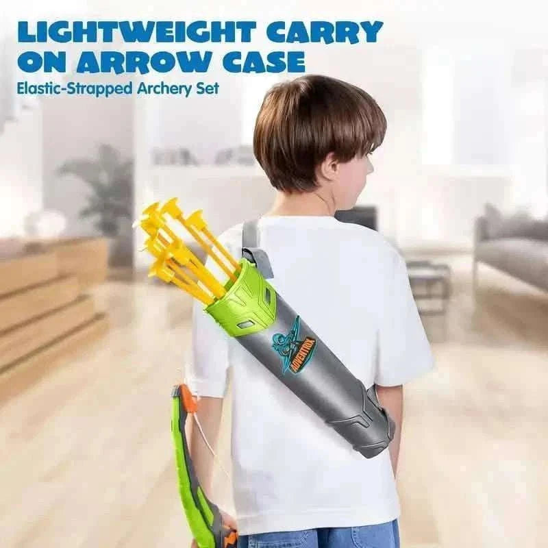 LED Bow & Arrow Toy Set for Kids Light-Up Archery Play Kit with Suction Cup Arrows (Blue/Green) Cartsfy Inc.