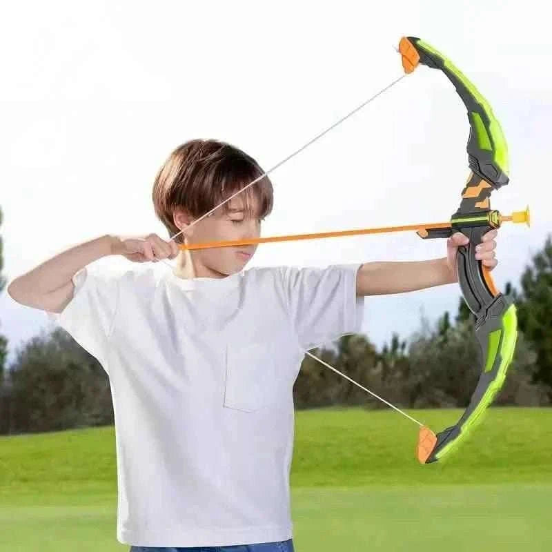 LED Bow & Arrow Toy Set for Kids Light-Up Archery Play Kit with Suction Cup Arrows (Blue/Green) Cartsfy Inc.