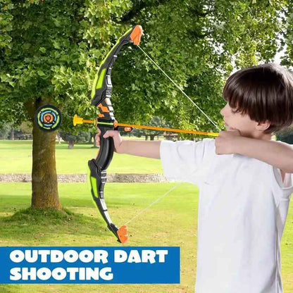 LED Bow & Arrow Toy Set for Kids Light-Up Archery Play Kit with Suction Cup Arrows (Blue/Green) Cartsfy Inc.
