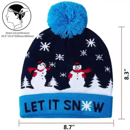 LED Christmas Knitted Hat