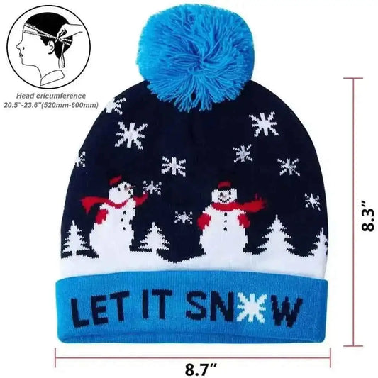 LED Christmas Knitted Hat