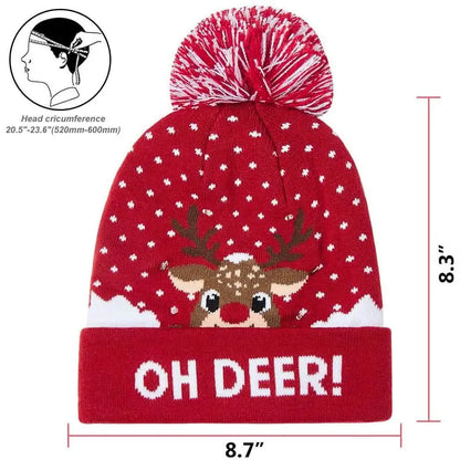 LED Christmas Knitted Hat