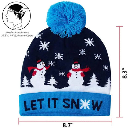 LED Christmas Knitted Hat
