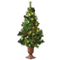 LED Christmas Tree with Red Berries Pine Cones Cartsfy Inc.