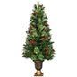 LED Christmas Tree with Red Berries Pine Cones Cartsfy Inc.