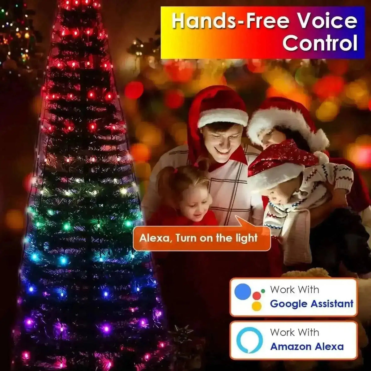 LED Lights Collapsible Christmas Tree Light with Remote App Control Cartsfy Inc.