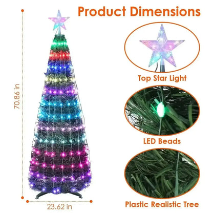LED Lights Collapsible Christmas Tree Light with Remote App Control DailySale 1.5m 1.8m 1.5m-1.8m-