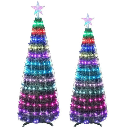 LED Lights Collapsible Christmas Tree Light with Remote App Control DailySale 1.5m 1.8m 1.5m-1.8m-