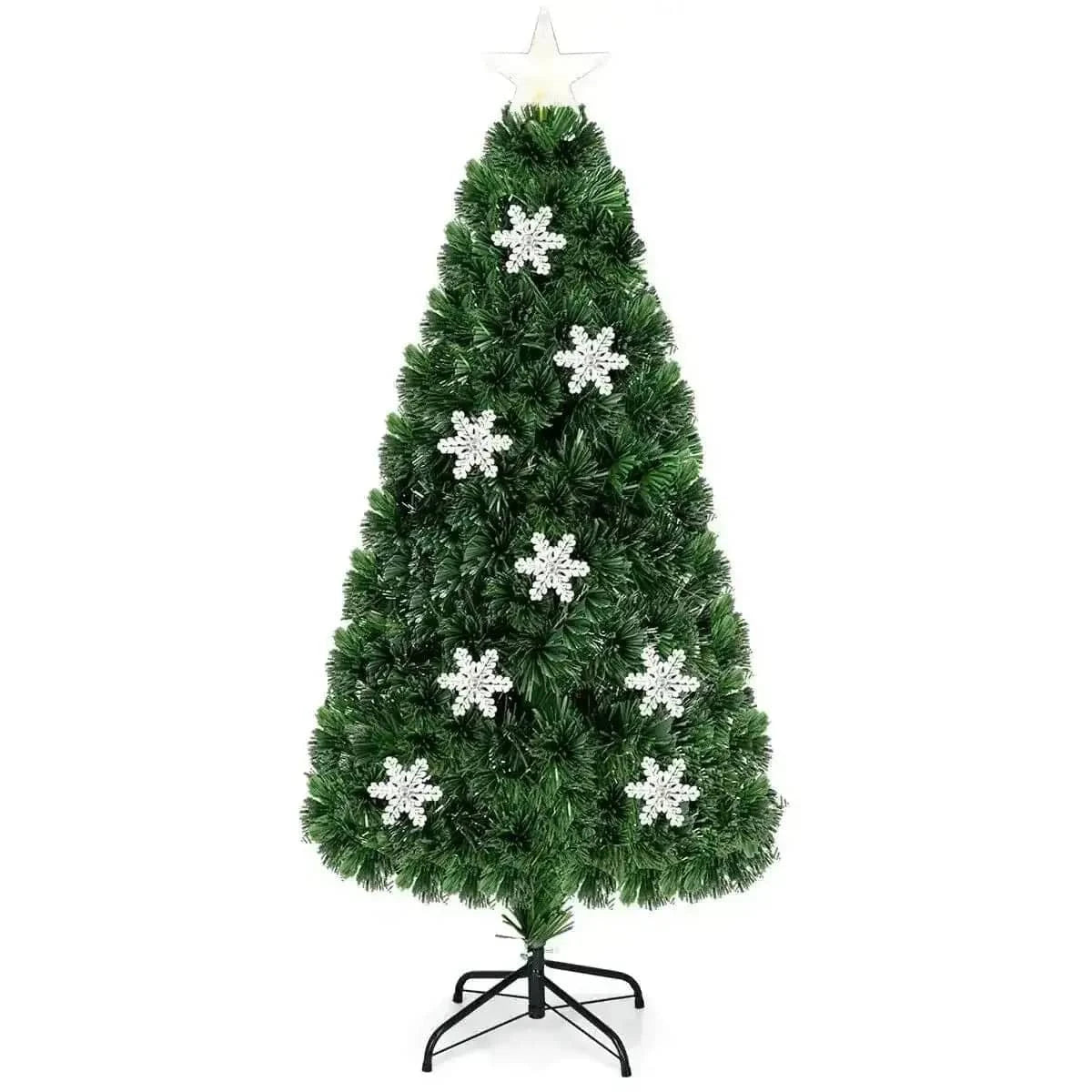 LED Optic Artificial Christmas Tree with Snowflakes Cartsfy Inc.