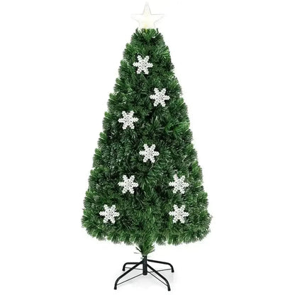 LED Optic Artificial Christmas Tree with Snowflakes Cartsfy Inc.