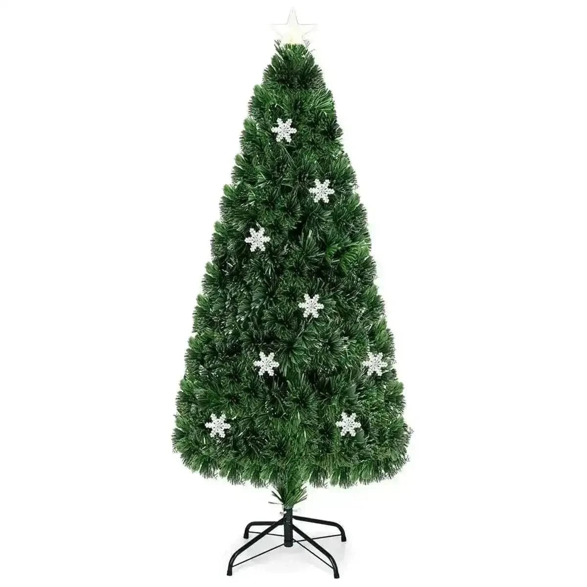 LED Optic Artificial Christmas Tree with Snowflakes Cartsfy Inc.