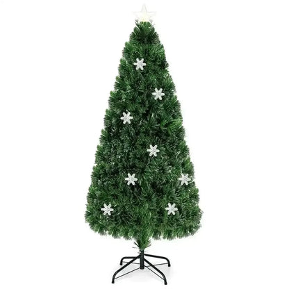 LED Optic Artificial Christmas Tree with Snowflakes Cartsfy Inc.
