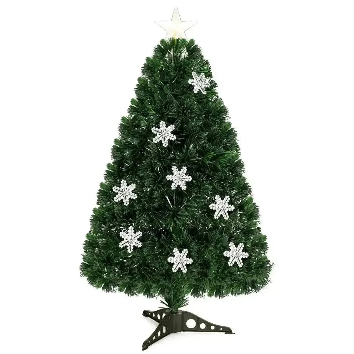 LED Optic Artificial Christmas Tree with Snowflakes Cartsfy Inc.
