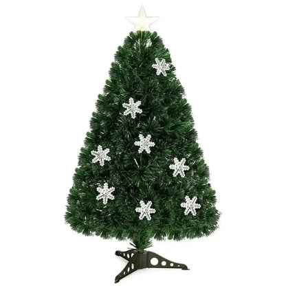 LED Optic Artificial Christmas Tree with Snowflakes Cartsfy Inc.