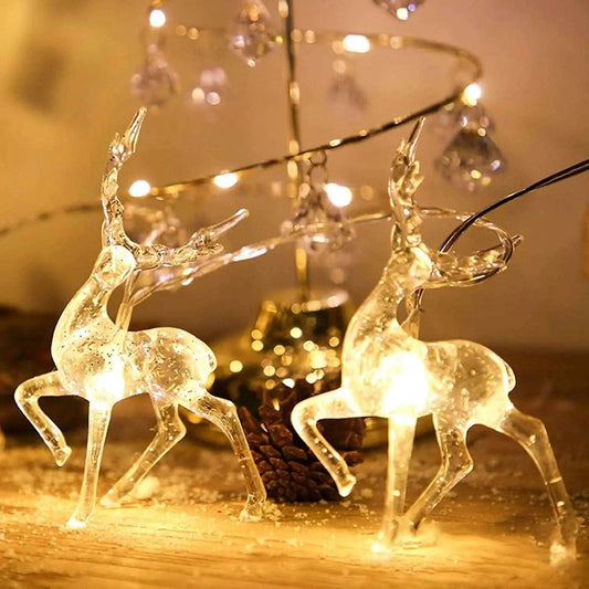 LED Warm White Christmas Lights Reindeer String Lights DailySale 5ft 10ft 5ft-10ft-