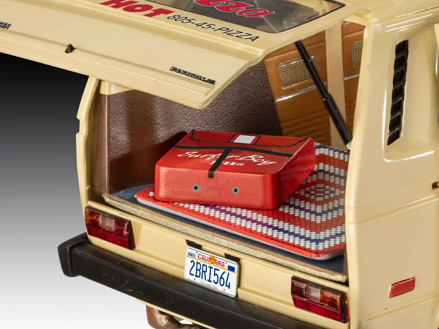 Level 3 Model Kit Argyle's Volkswagen Vanagon "Surfer Boy Pizza" Van "Stranger Things" (2016-Current) TV Series 1/25 Scale Model by Revell Cartsfy Inc.