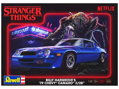 Level 4 Model Kit Billy Hargrove's 1979 Chevrolet Camaro Z/28 "Stranger Things" (2016-Current) TV Series 1/24 Scale Model by Revell Cartsfy Inc.