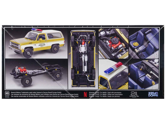 Level 4 Model Kit Jim Hopper's 1985 Chevrolet K5 Blazer "Stranger Things" (2016-Current) TV Series 1/25 Scale Model by Revell Cartsfy Inc.