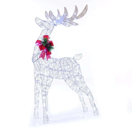 Lighted Christmas Reindeer Yard Decoration with LED Lights Cartsfy Inc.
