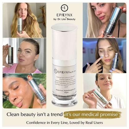 Face moisturizer bottle and jar shown in a promotional layout