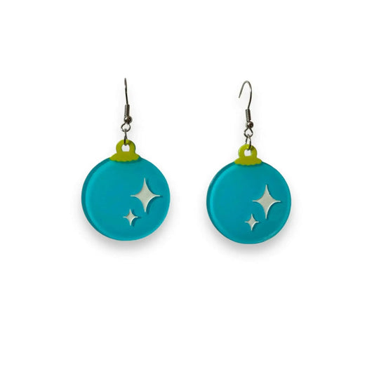 Christmas Bauble Drop Earrings by Lipstick & Chrome Quirks! Default Title Default Title-