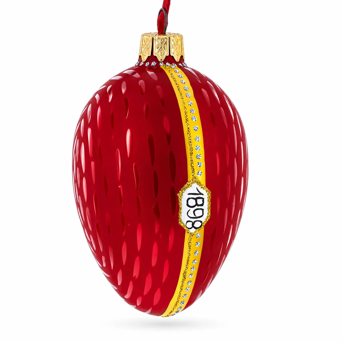 1898 Kelch Hen Royal Egg Glass Christmas Ornament 4 Inches