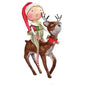 Run Run Reindeer Christmas Figurine by Lori Mitchell