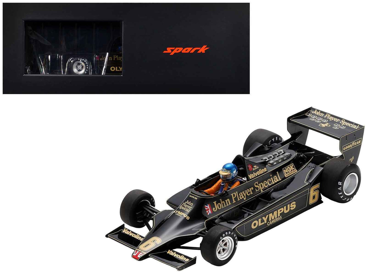 Lotus 79 #6 Ronnie Peterson "John Player Team Lotus" Winner Formula One F1 "Austrian GP" (1978) with Acrylic Display Case 1/18 Model Car by Spark Cartsfy Inc.