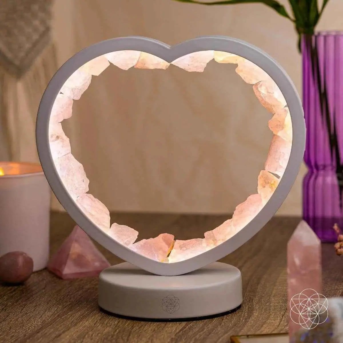 Love Magnet - Rose Quartz Heart Lamp Conscious Items Default Title Default Title-