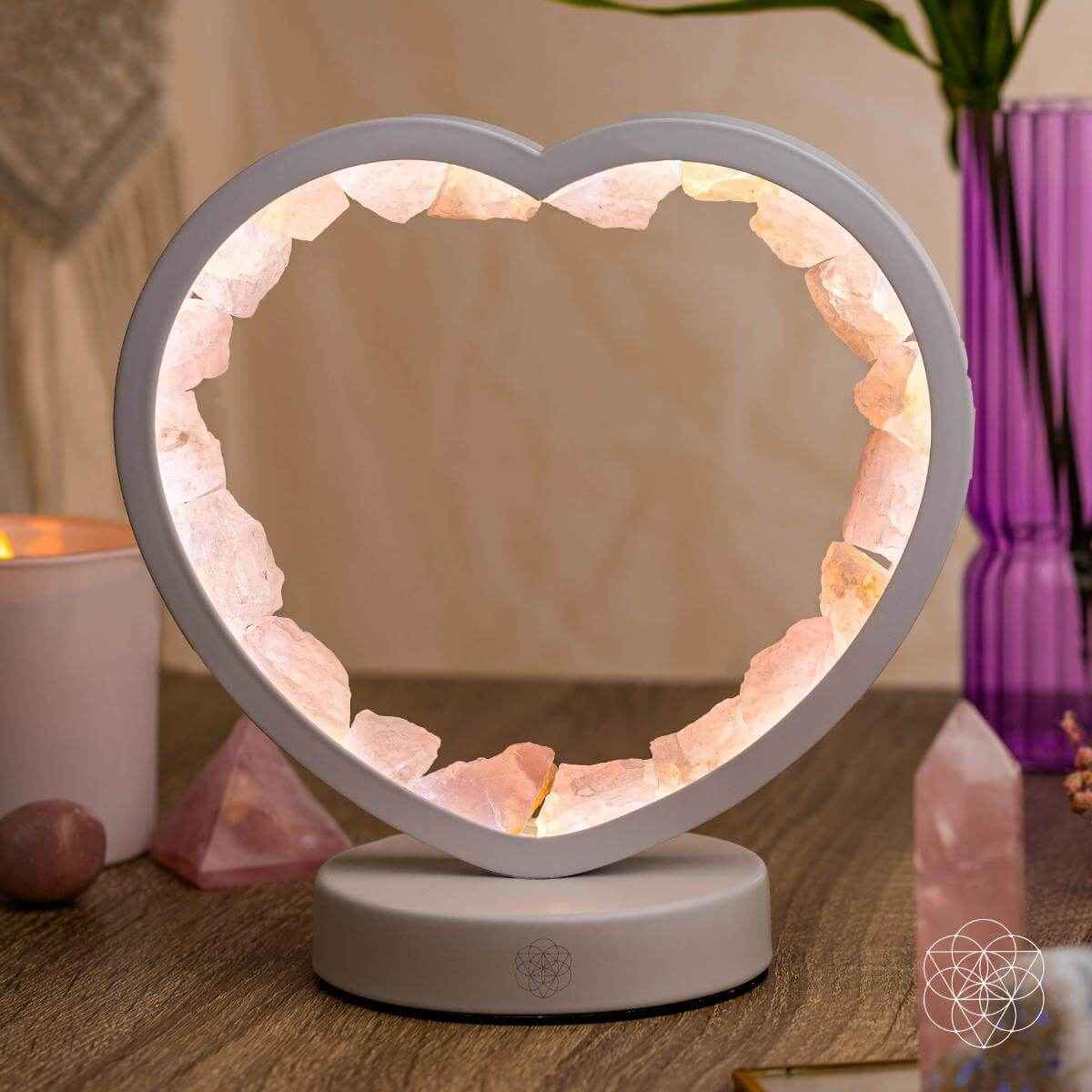 Love Magnet - Rose Quartz Heart Lamp Cartsfy Inc.