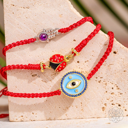 Lucky Ladybug - Four - Strand Red String Bracelet - Cartsfy Inc.
