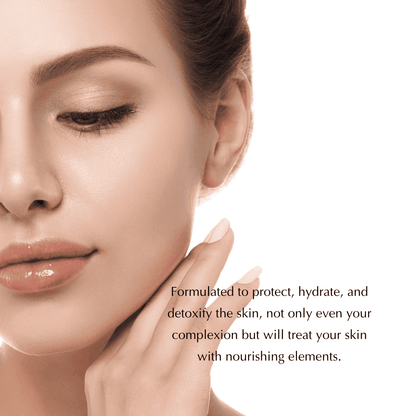 Under-eye concealer on face, blended light cream on cheek and fingers