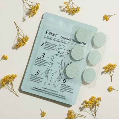 Esker lymphatic drainage dots body patch pack with round green patches