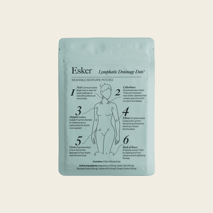 Esker lymphatic drainage dots wafer pouch with use diagram