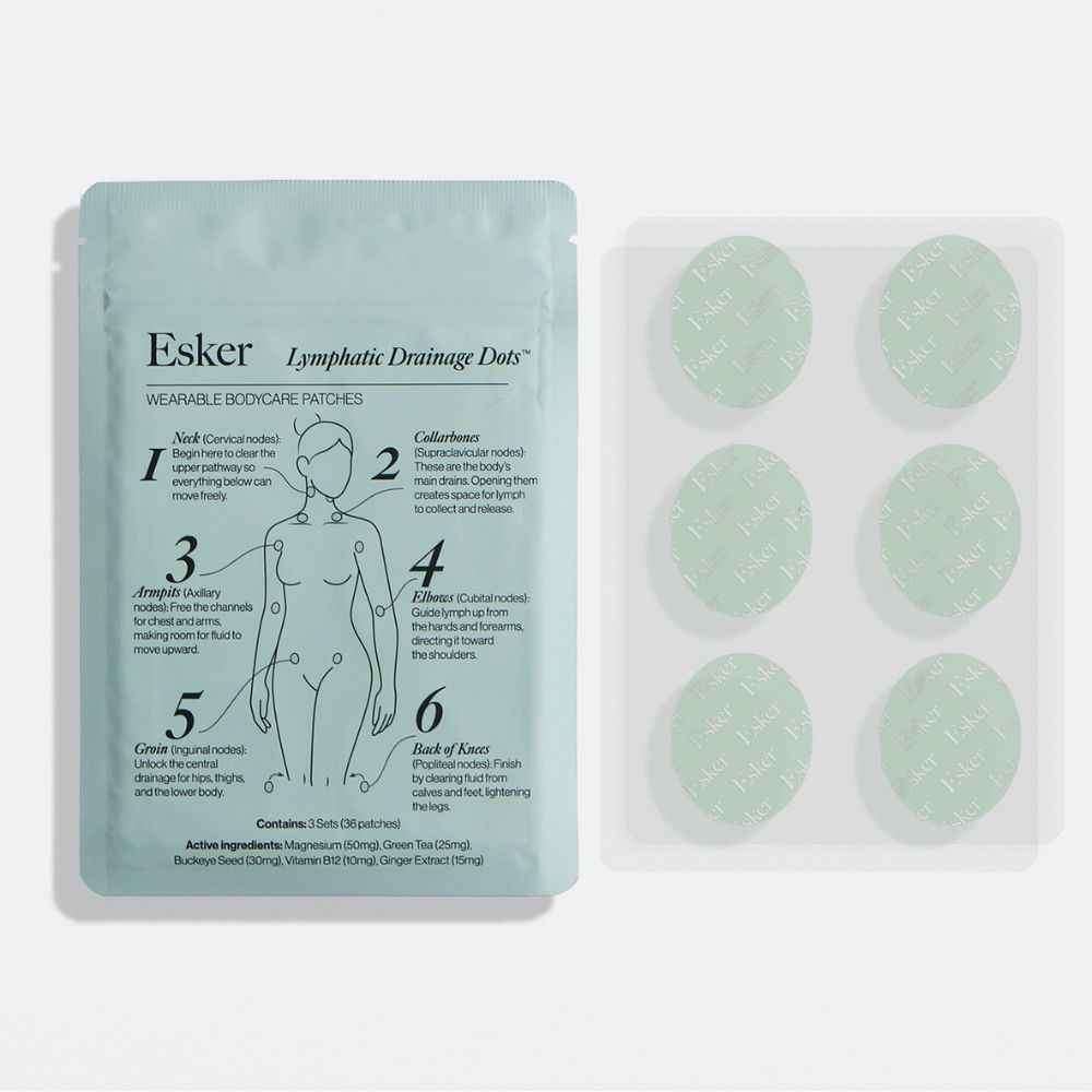 Esker lymphatic drainage dots pouch and round patch sheet