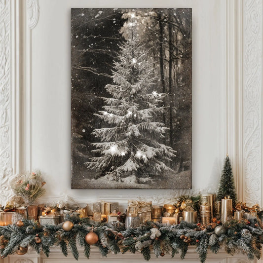 Vintage Christmas Tree Wall Art Tailored Canvases 18x12 inch Medium Premium Gallery Wrapped 24x16 inch Large Premium Gallery Wrapped 36x24 inch Extra Large Premium Gallery Wrapped 18x12 inch Medium Premium Gallery Wrapped-24x16 inch Large Premium Gallery Wrapped-36x24 inch Extra Large Premium Gallery Wrapped-
