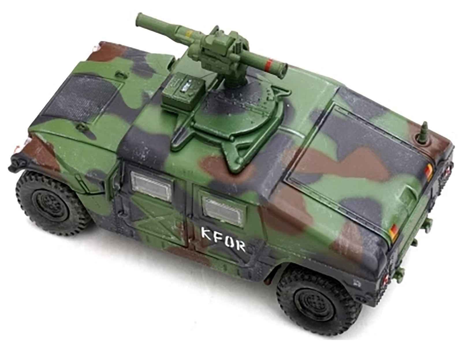 M1046 HUMVEE Tow Missile Carrier Green Camouflage "3rd Battalion 8th Marine Regiment Kosovo Force (KFOR)" (1999) "Military Miniature" Series 1/64 Diecast Model by Panzerkampf Miniature Motors Default Title Default Title-