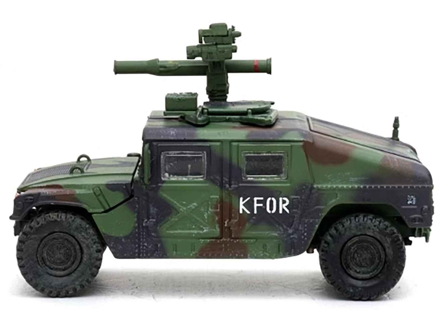 M1046 HUMVEE Tow Missile Carrier Green Camouflage "3rd Battalion 8th Marine Regiment Kosovo Force (KFOR)" (1999) "Military Miniature" Series 1/64 Diecast Model by Panzerkampf Miniature Motors Default Title Default Title-