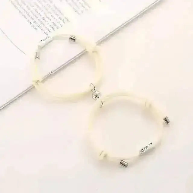Magnetic Adjustable Simple Rope Couple Bracelet DailySale Coffee Light Brown Dark Blue Coffee-Light Brown-Dark Blue-Lake Blue-Gray-Beige-Pink-Purple-Red-Yellow-Black-Navy-