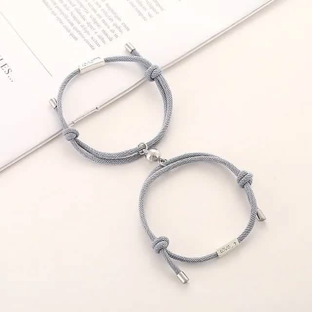 Magnetic Adjustable Simple Rope Couple Bracelet - Cartsfy Inc.