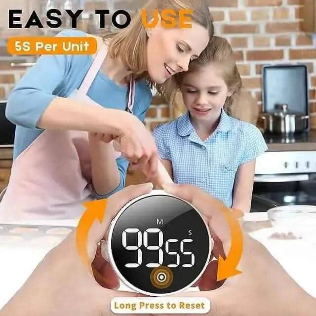 Magnetic Kitchen LED Digital Timer DailySale Black White Pink Black-White-Pink-