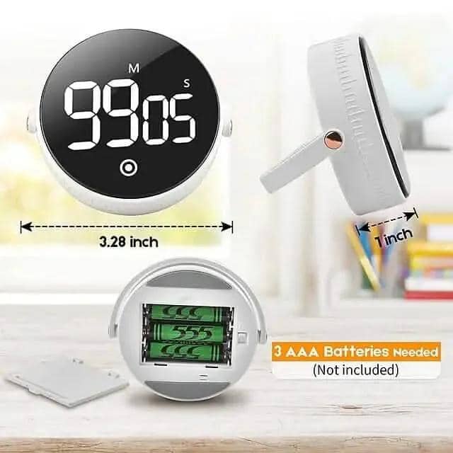 Magnetic Kitchen LED Digital Timer DailySale Black White Pink Black-White-Pink-