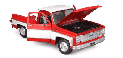 Maisto 1974 Chevrolet C-10 Pickup Truck Cheyenne Red and White 1:18 STM Diecast Default Title Default Title-