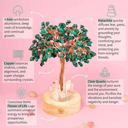 Malachite Anxiety Tree Lamp Conscious Items Default Title Default Title-